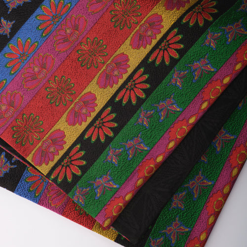 成人式振袖レンタル|デニムブラック × 蝶花彩縞