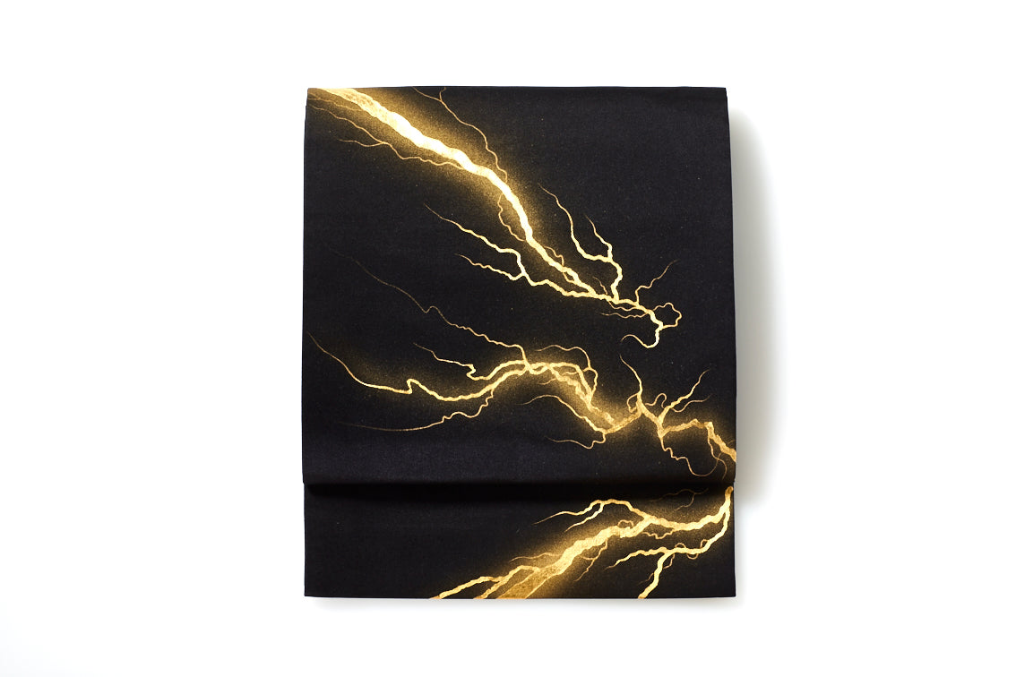 成人式振袖レンタル|扇縞 黒