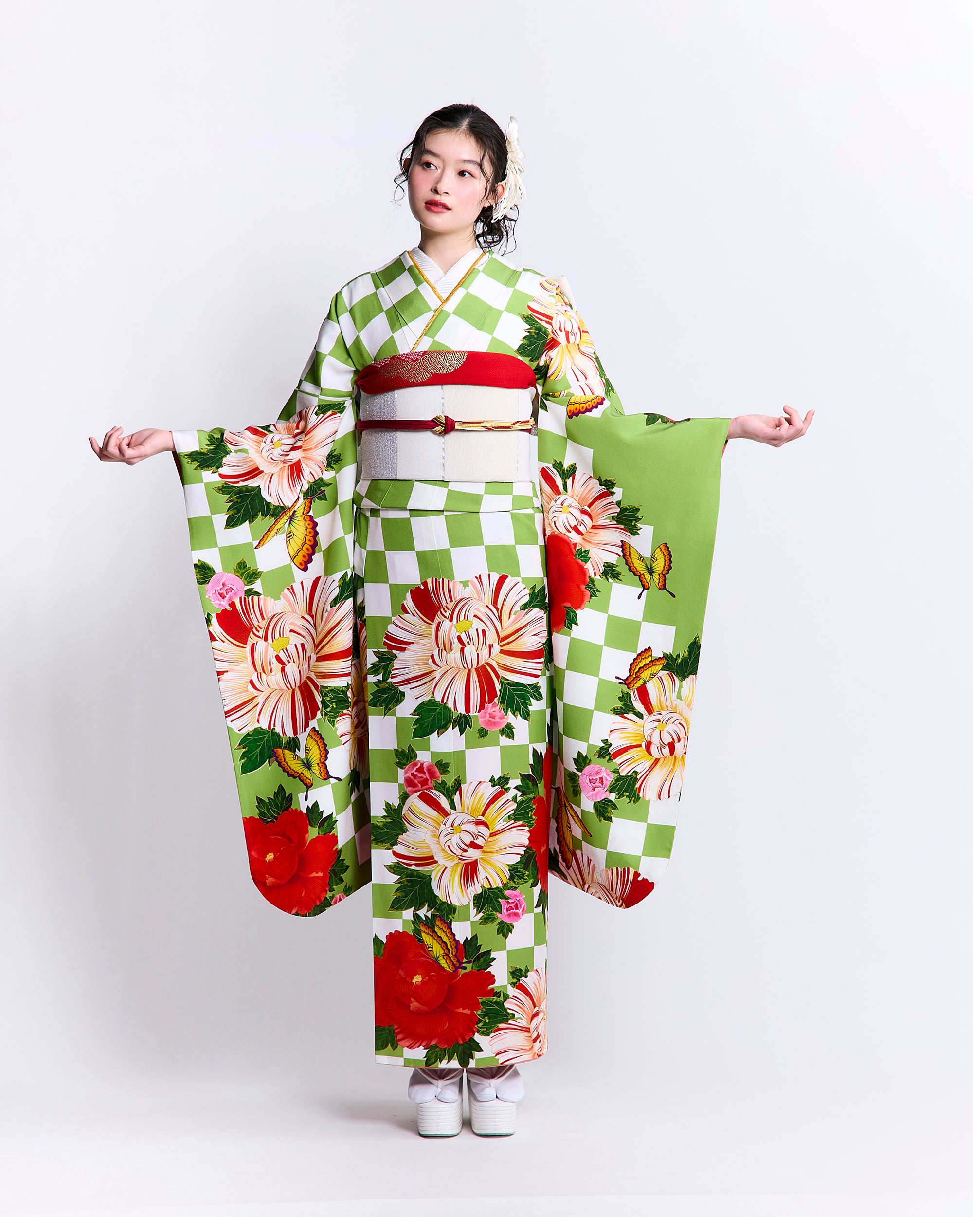 成人式振袖レンタル|市松牡丹