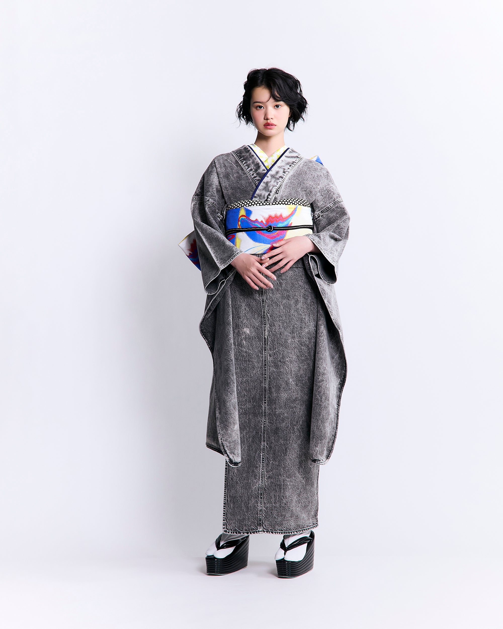 ブラックケミカル:デニム振袖 KAPUKIオリジナル