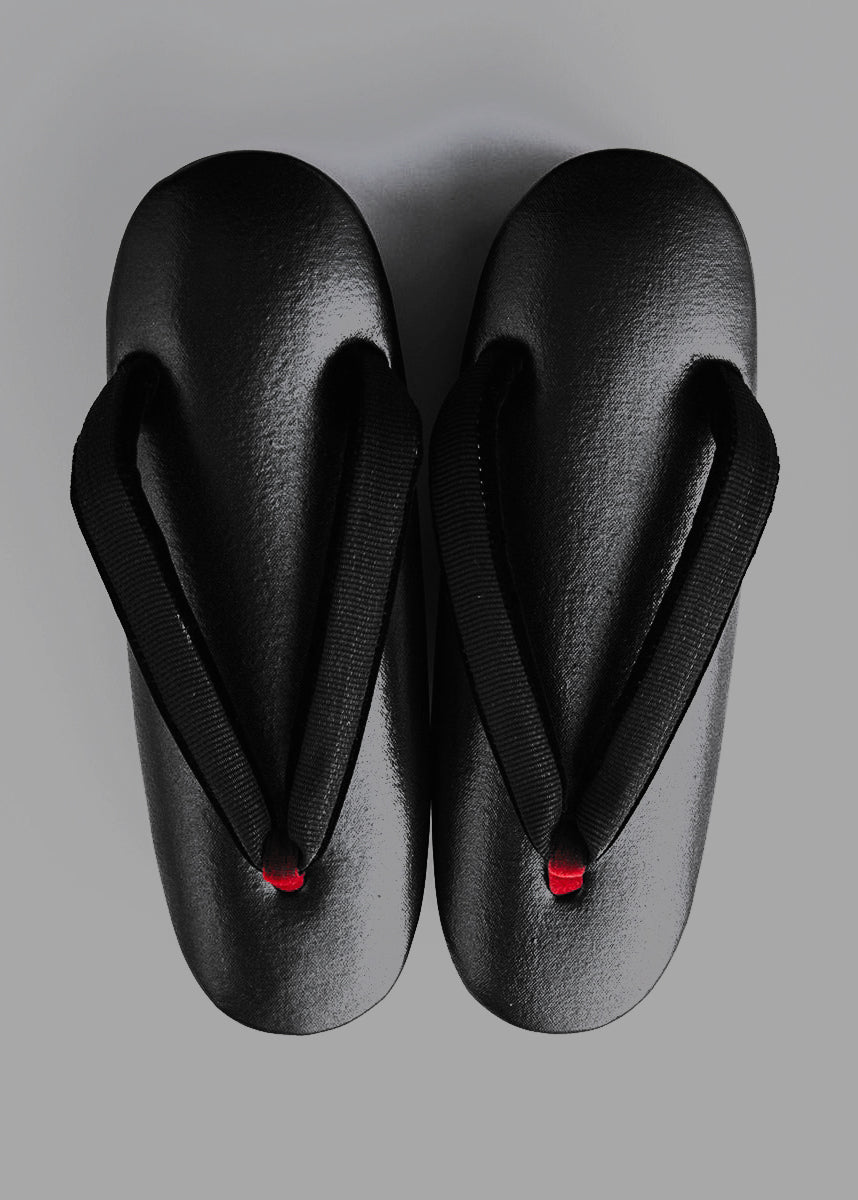 真綿四段草履 レッドソール ブラック(和小物さくら × KAPUKI):草履|頒布