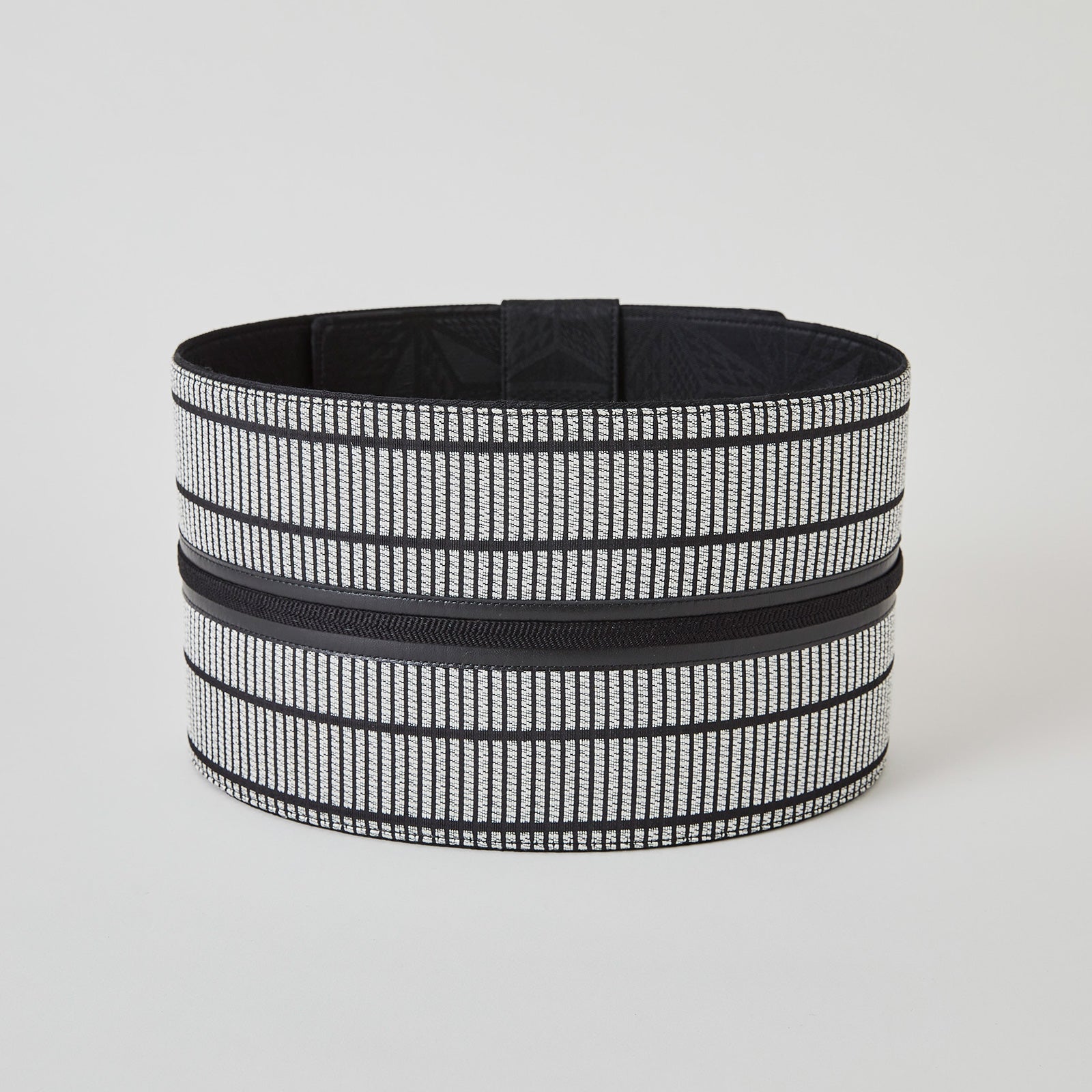 銀畳格子:帯ベルト|博多織 |正絹