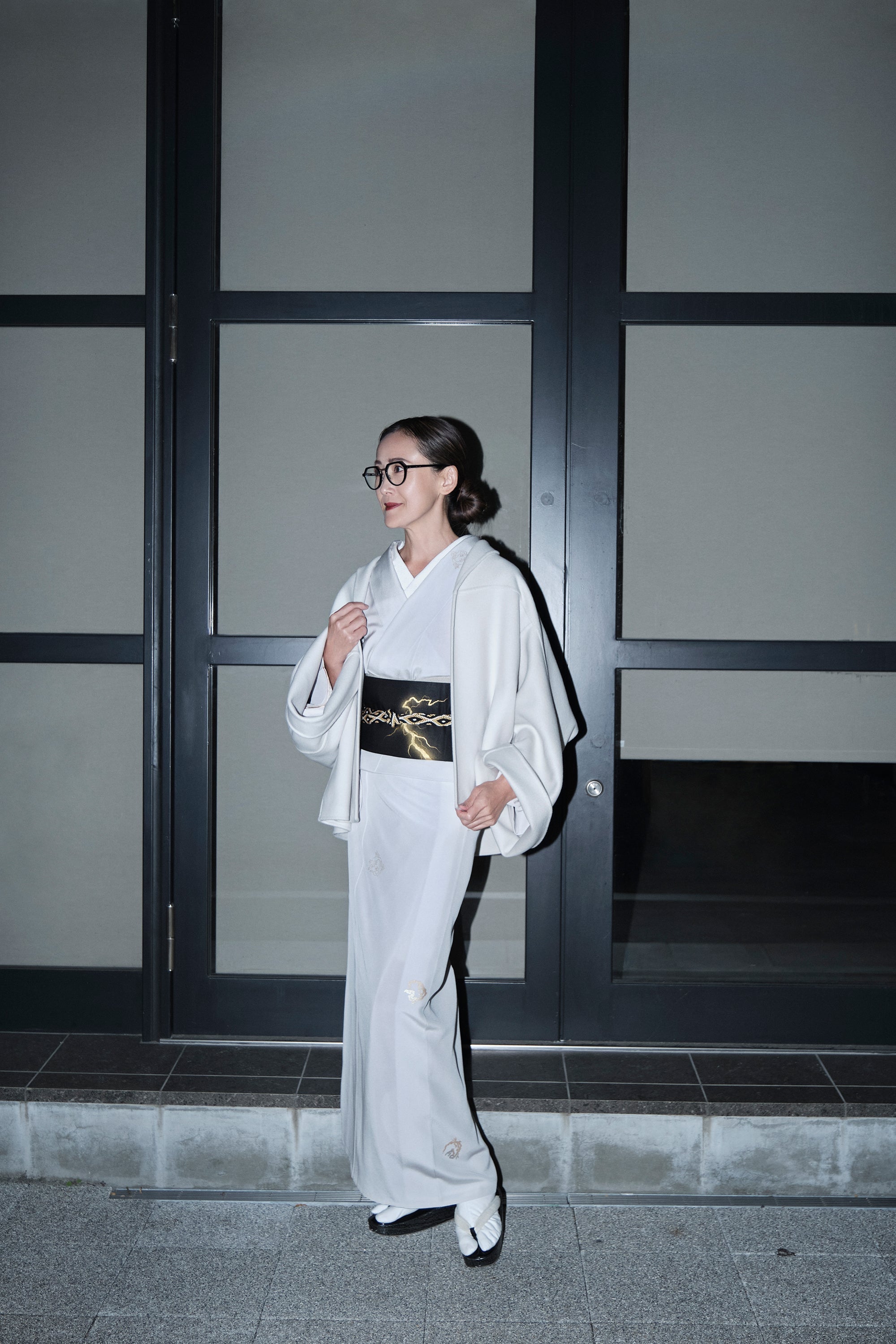 真綿草履 黒い象(和小物さくら×KAPUKI):草履