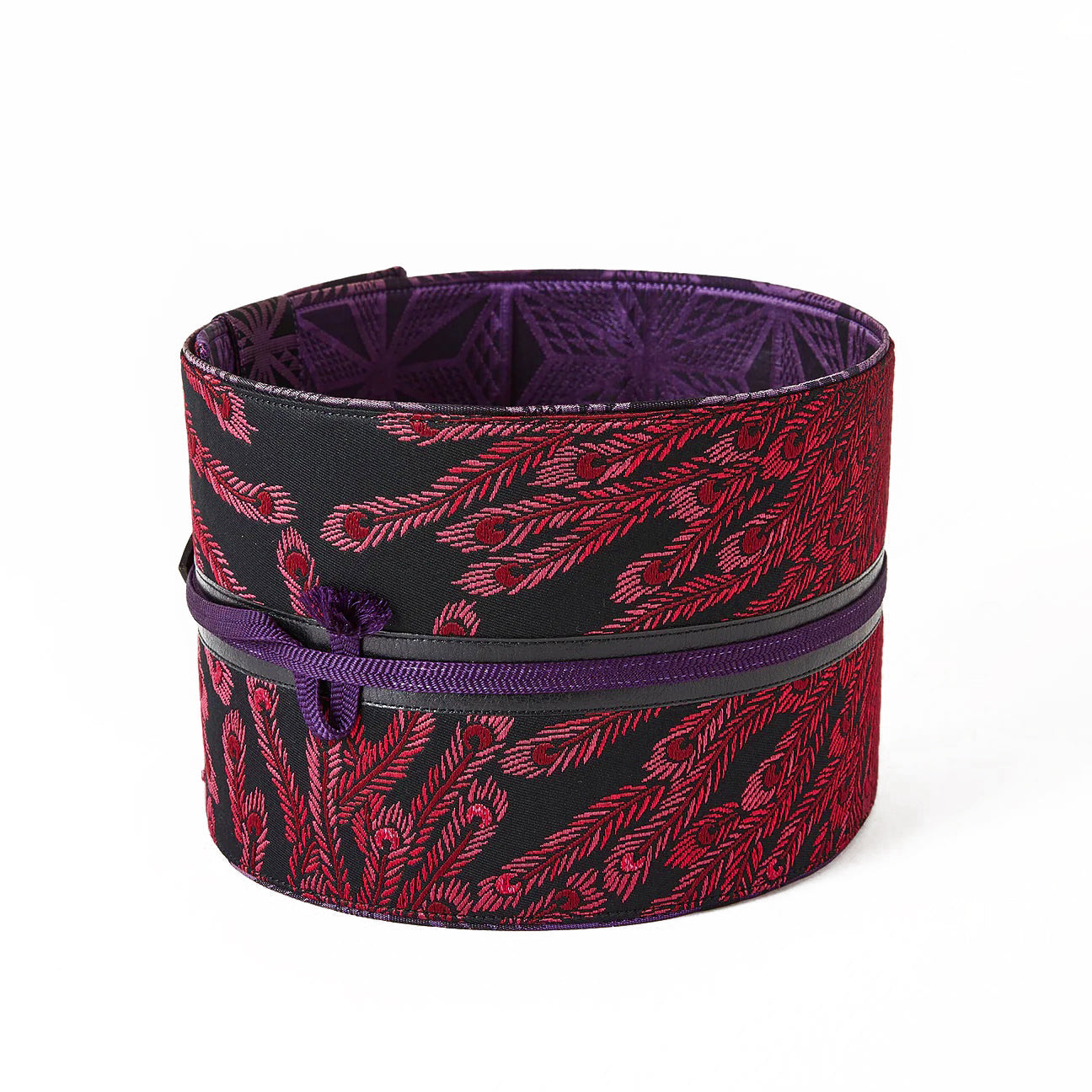 赤孔雀:帯ベルト|西陣織| 正絹