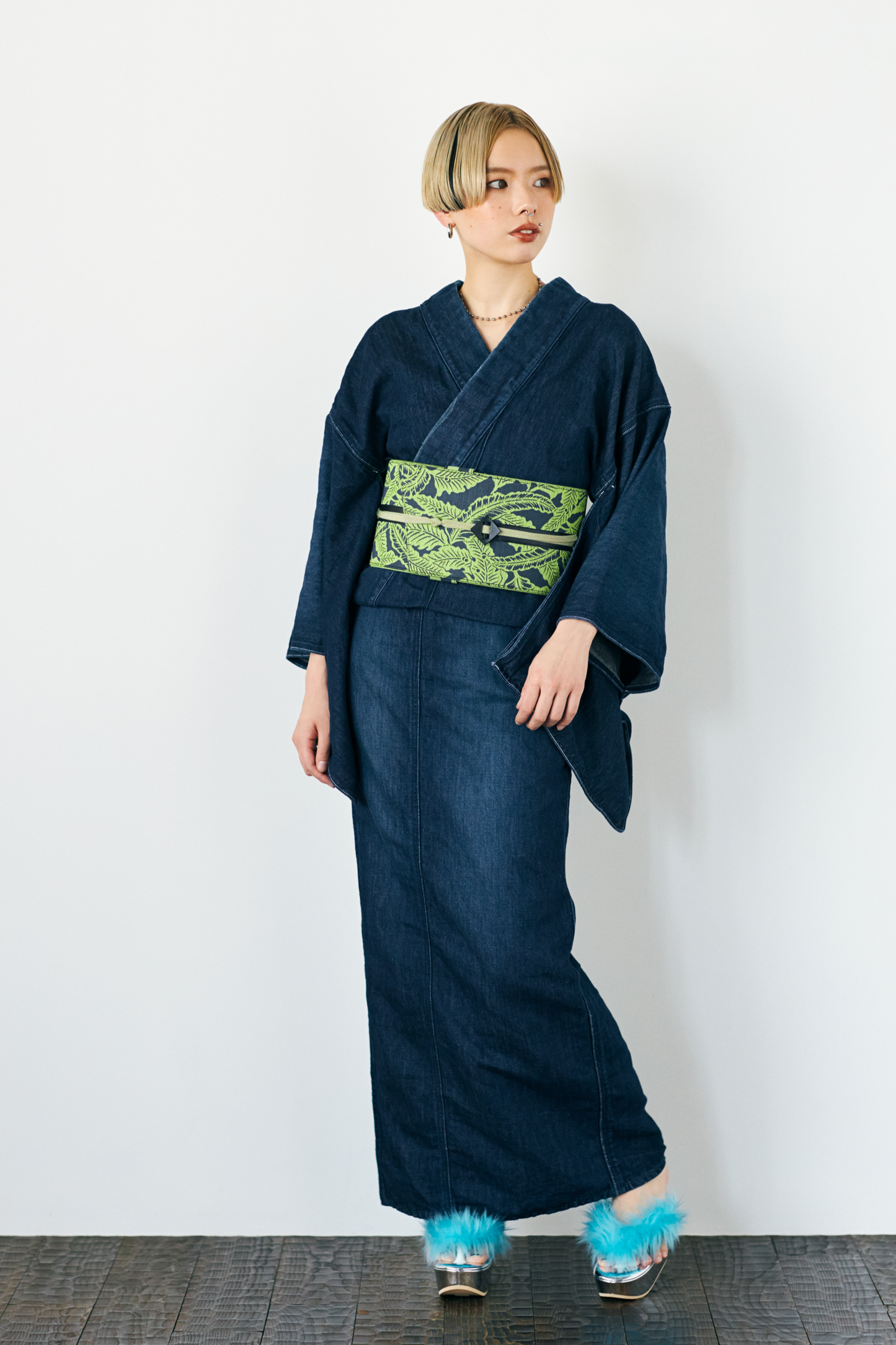 緑芭蕉:帯ベルト|西陣織|正絹