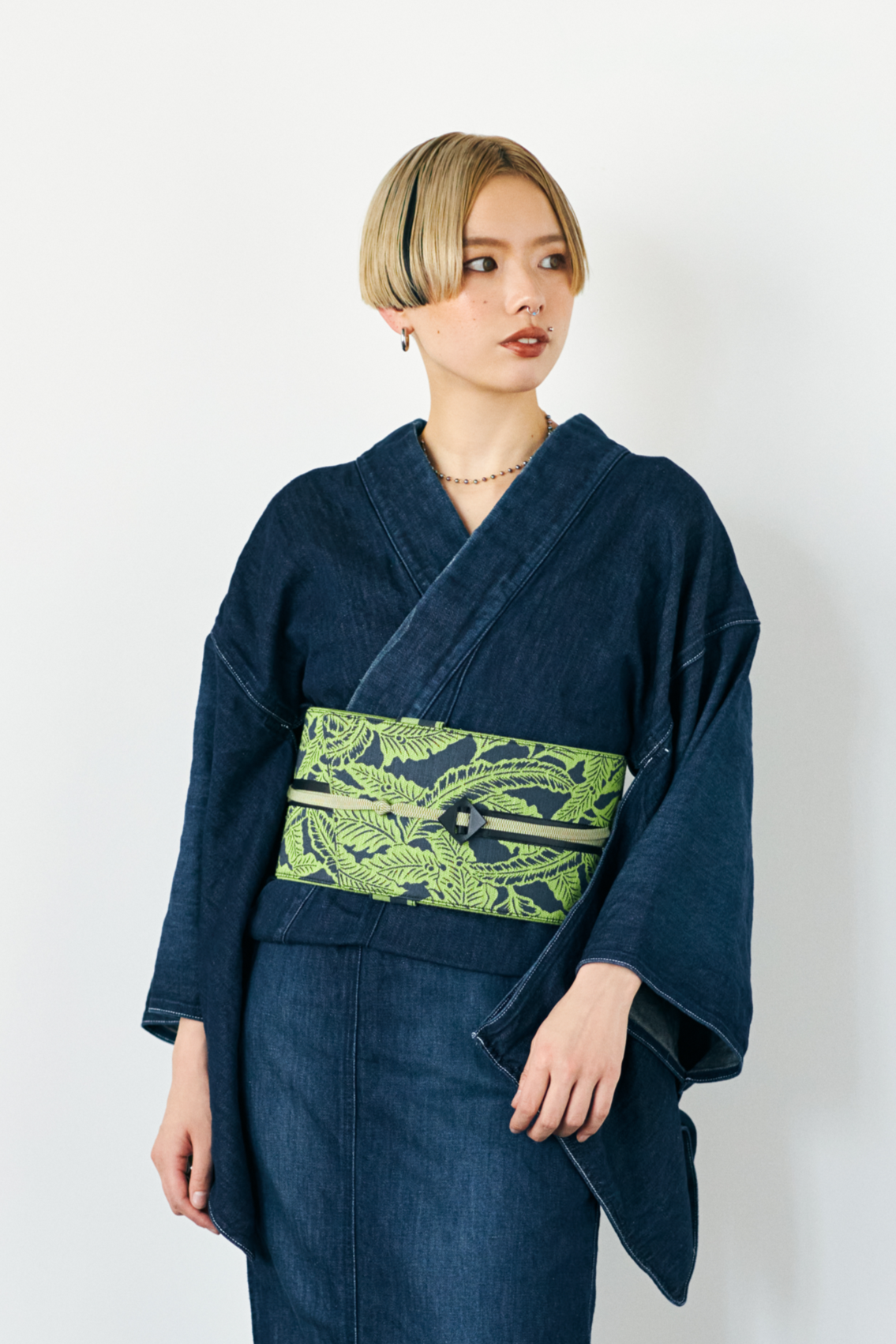 緑芭蕉:帯ベルト|西陣織|正絹