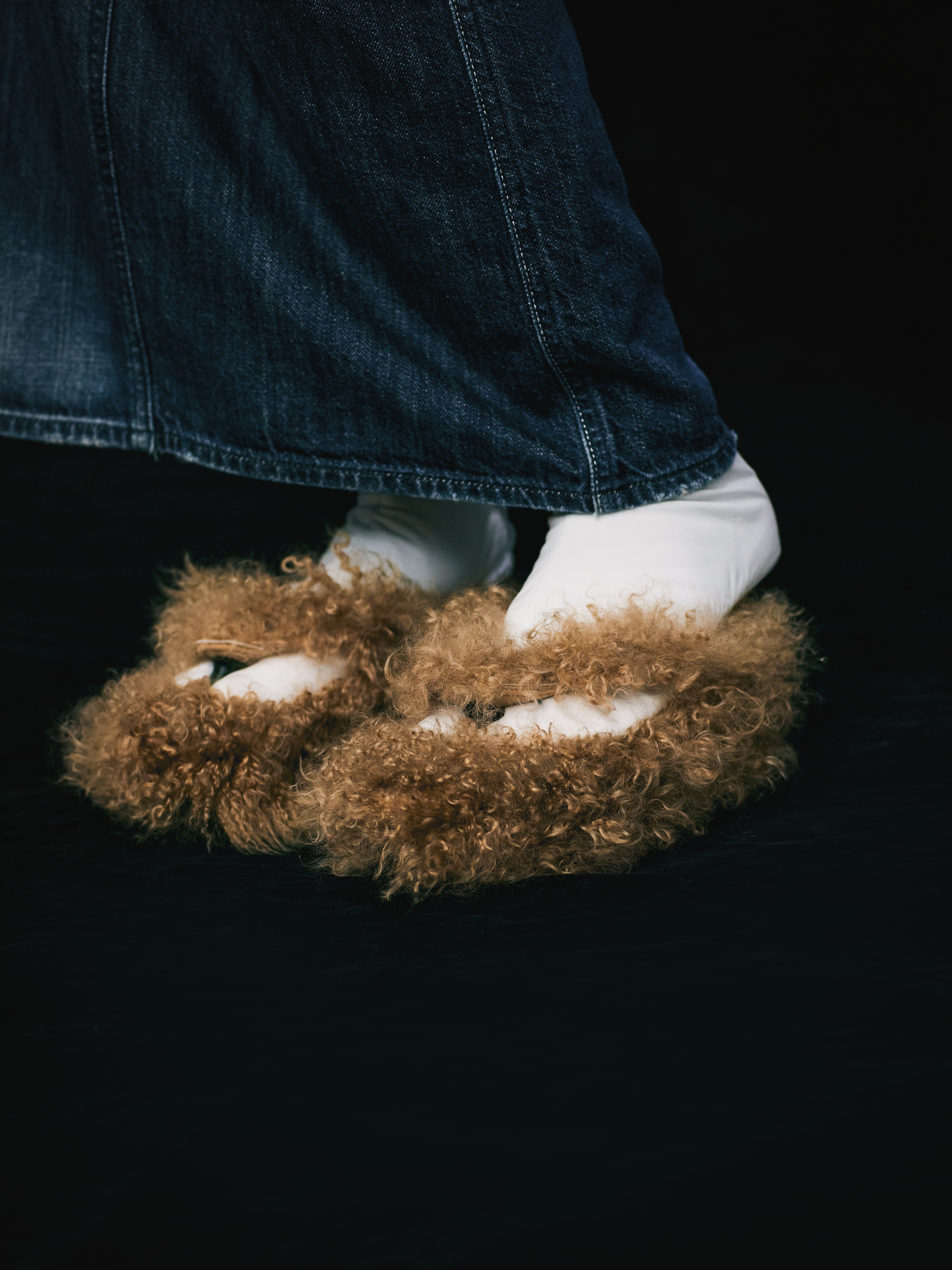 カーリーボア ブラウン(KODORI):草履