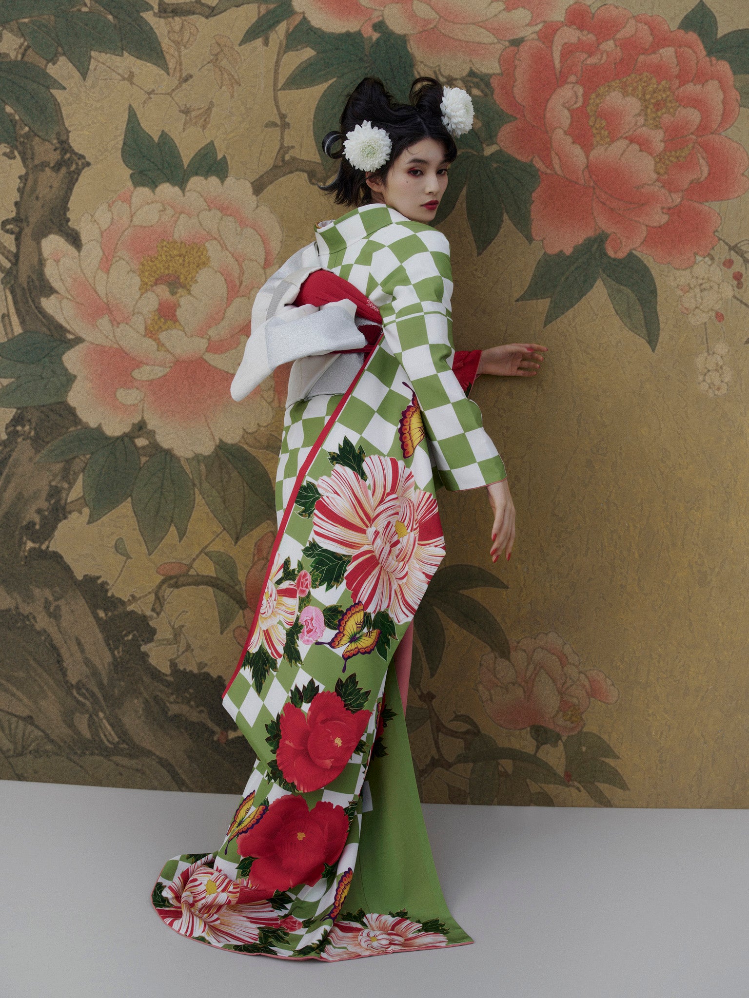 成人式振袖レンタル|市松牡丹