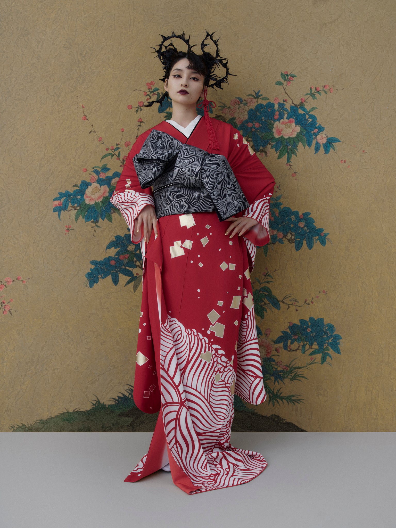 成人式振袖レンタル|華波 赤
