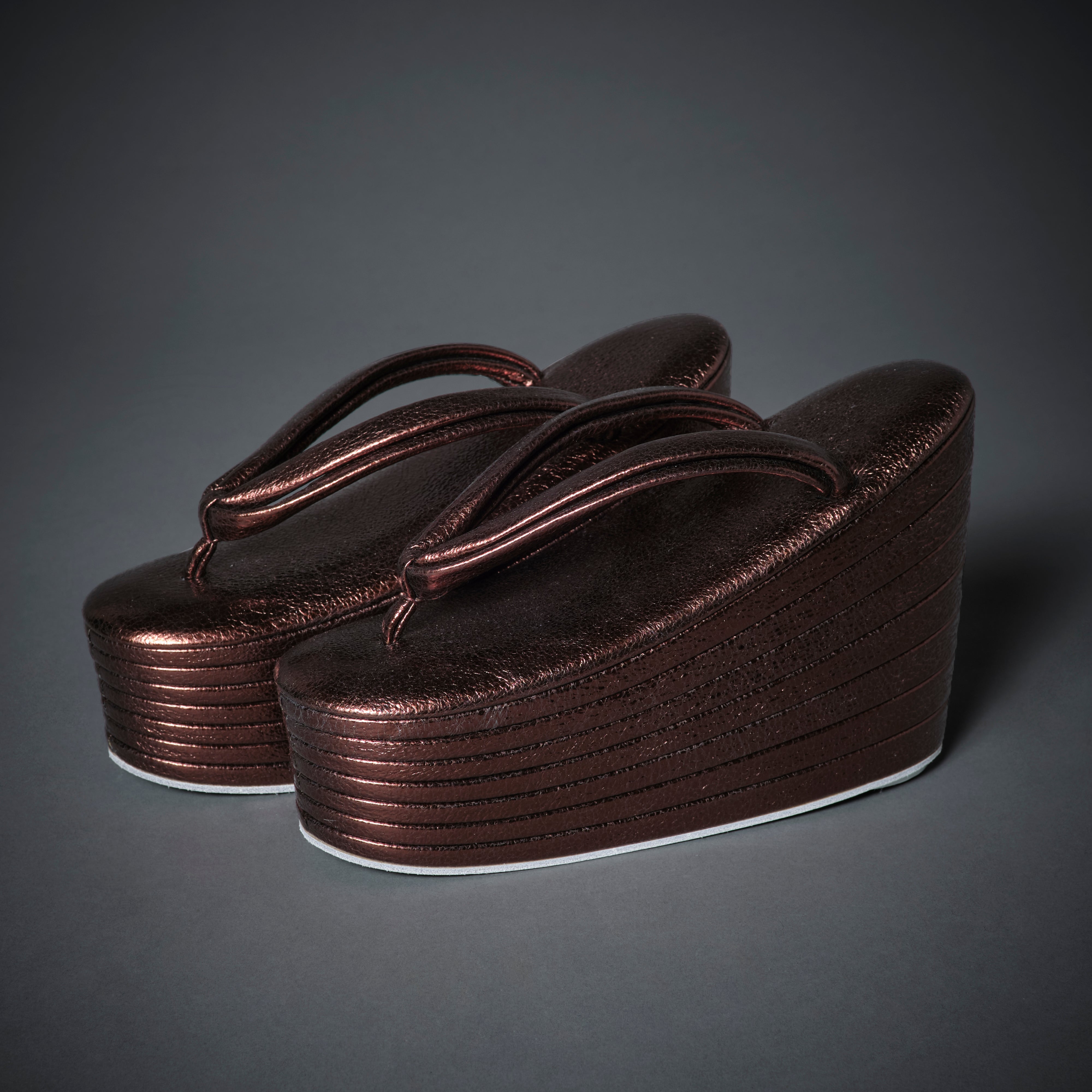 七段厚底草履 ブラウン(KAPUKIオリジナル):草履