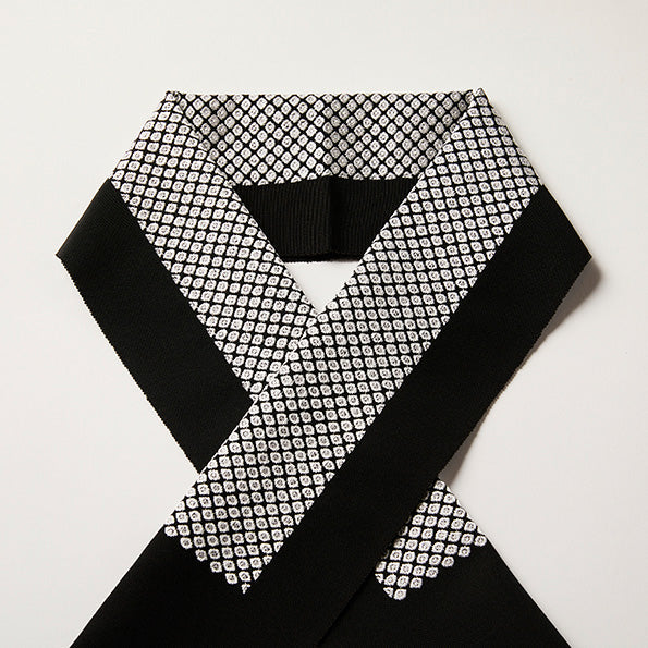 Half-collar embroidery "Deer" black black