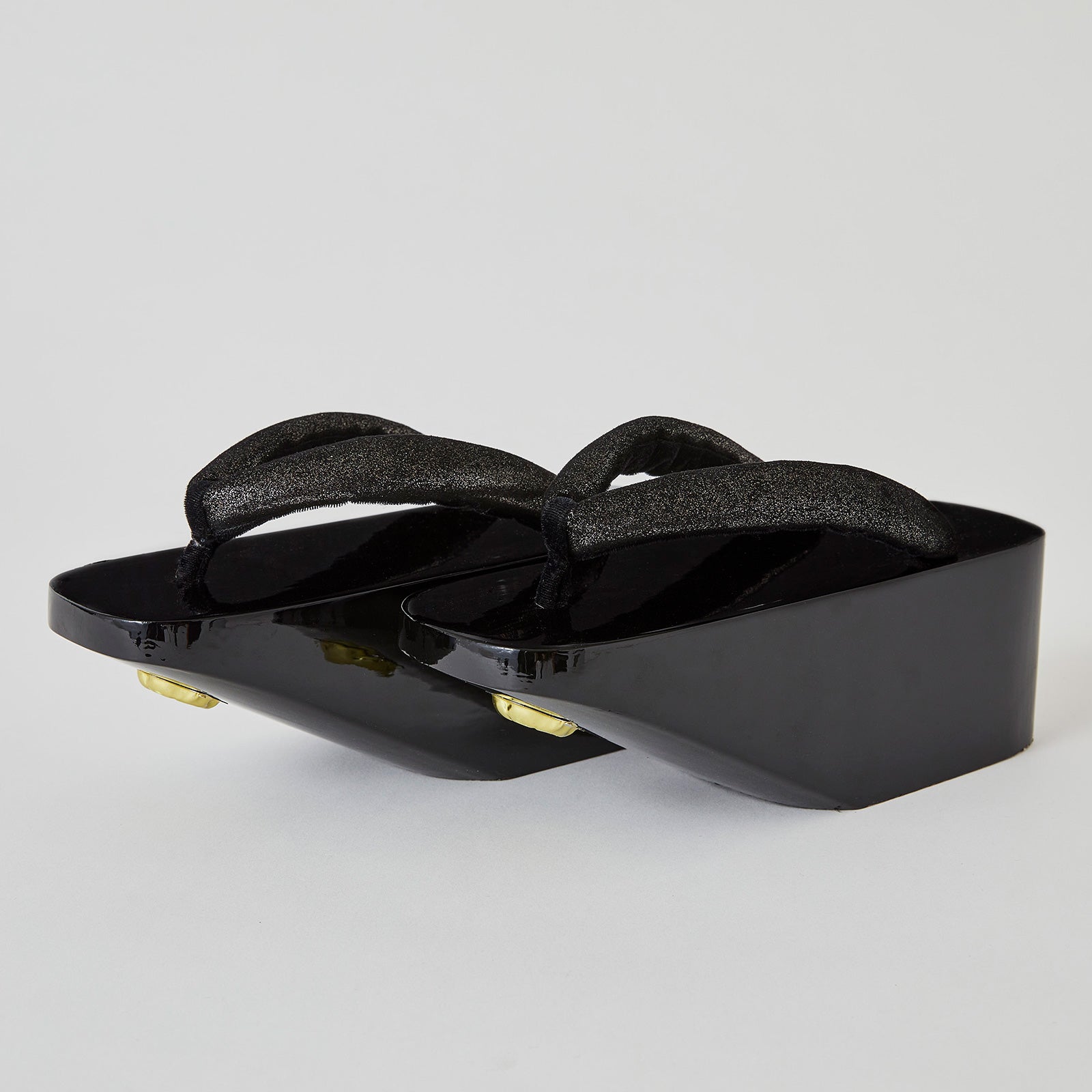 ぽっくり KAPUKI 黒塗り シルバー