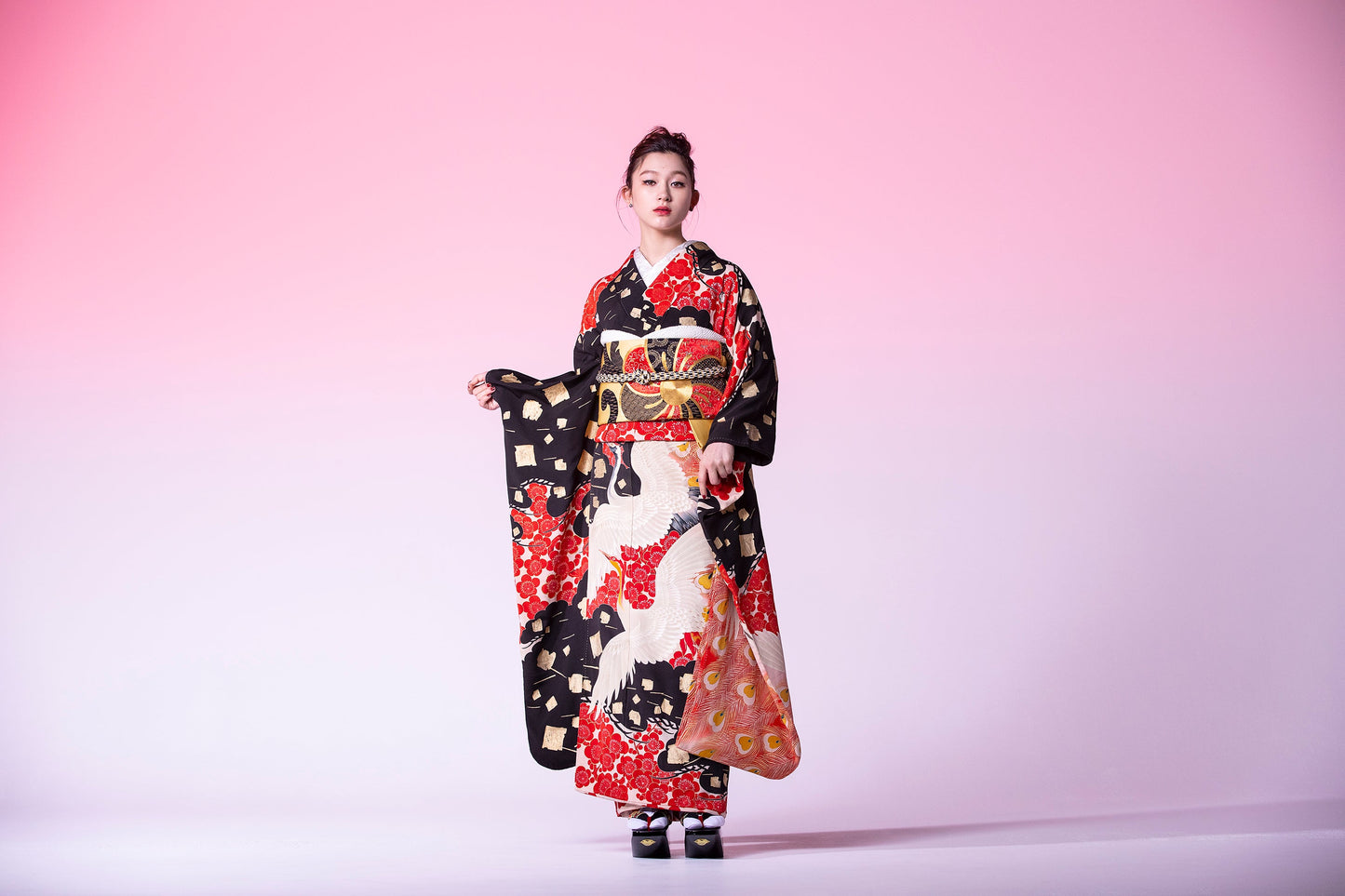 帯揚げ 衿秀【絞り 雲】白