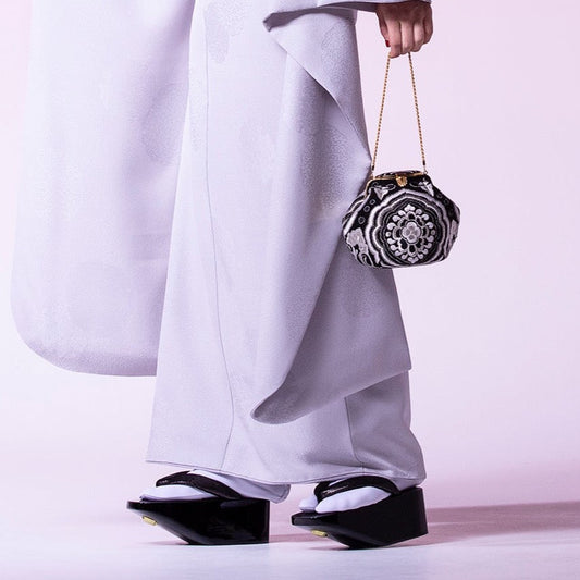 ぽっくり KAPUKI 黒塗り シルバー