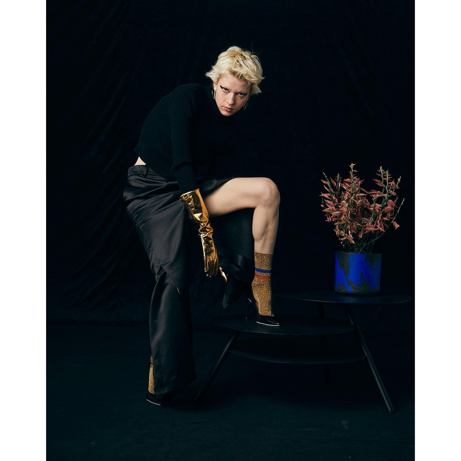 ソックス FAKUI グリッターラインソックス