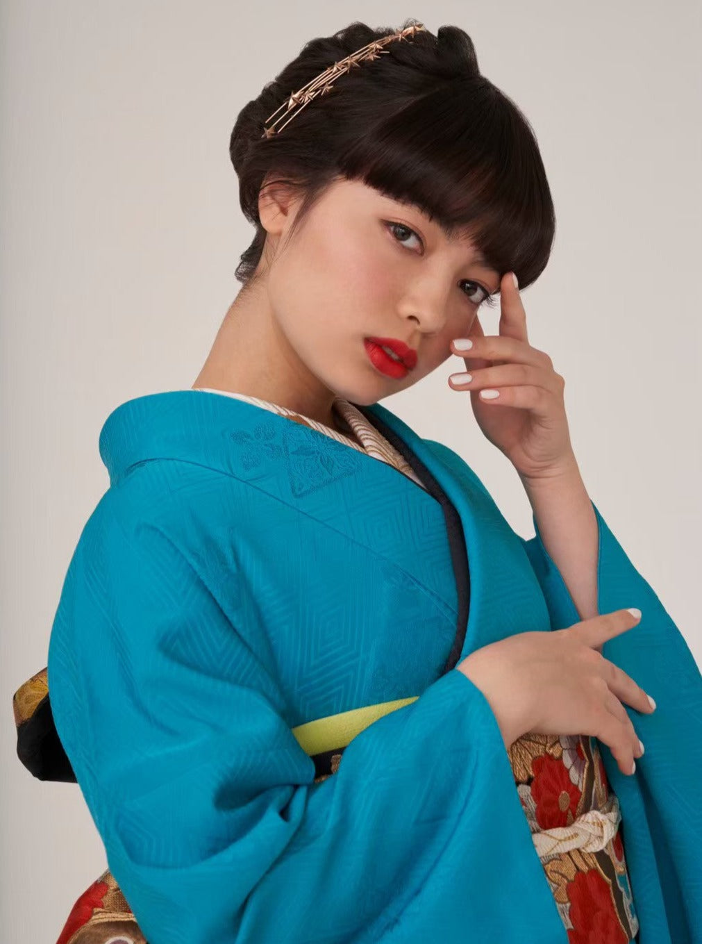 入古花菱|色無地