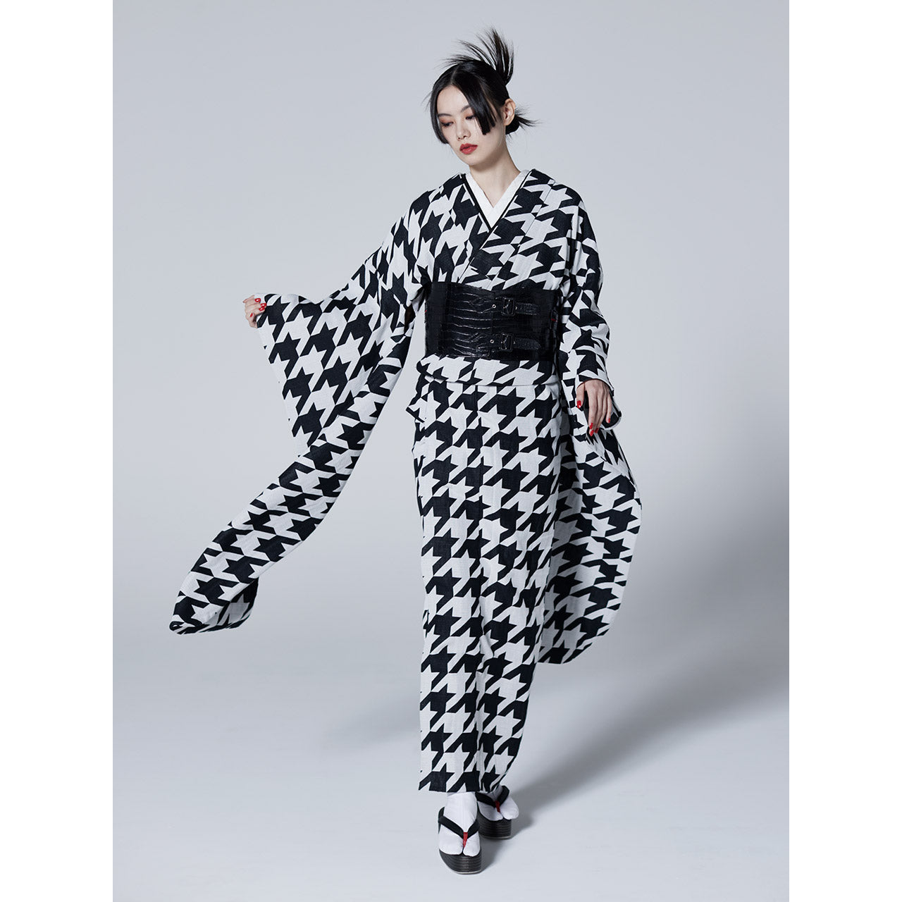2025 coming-of-age ceremony rental "Houndstooth (obi belt)"