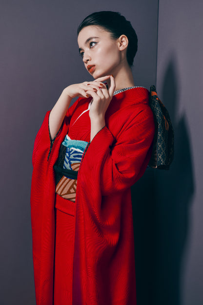 振袖購入｜色無地振袖 【線牡丹】