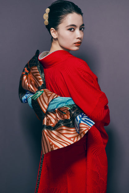 振袖購入｜色無地振袖 【線牡丹】