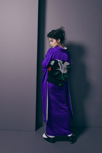 振袖購入｜色無地振袖【紗綾形紫】