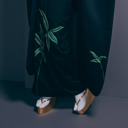 七段厚底草履 ゴールド（KAPUKIオリジナル）：草履