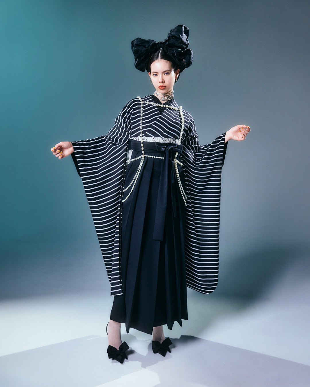 ボーダー × ブラック | 卒業袴