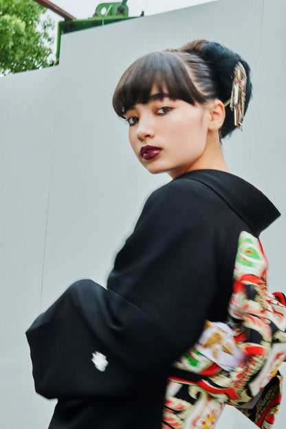 黒紋付雲取：2027年成人式振袖レンタル