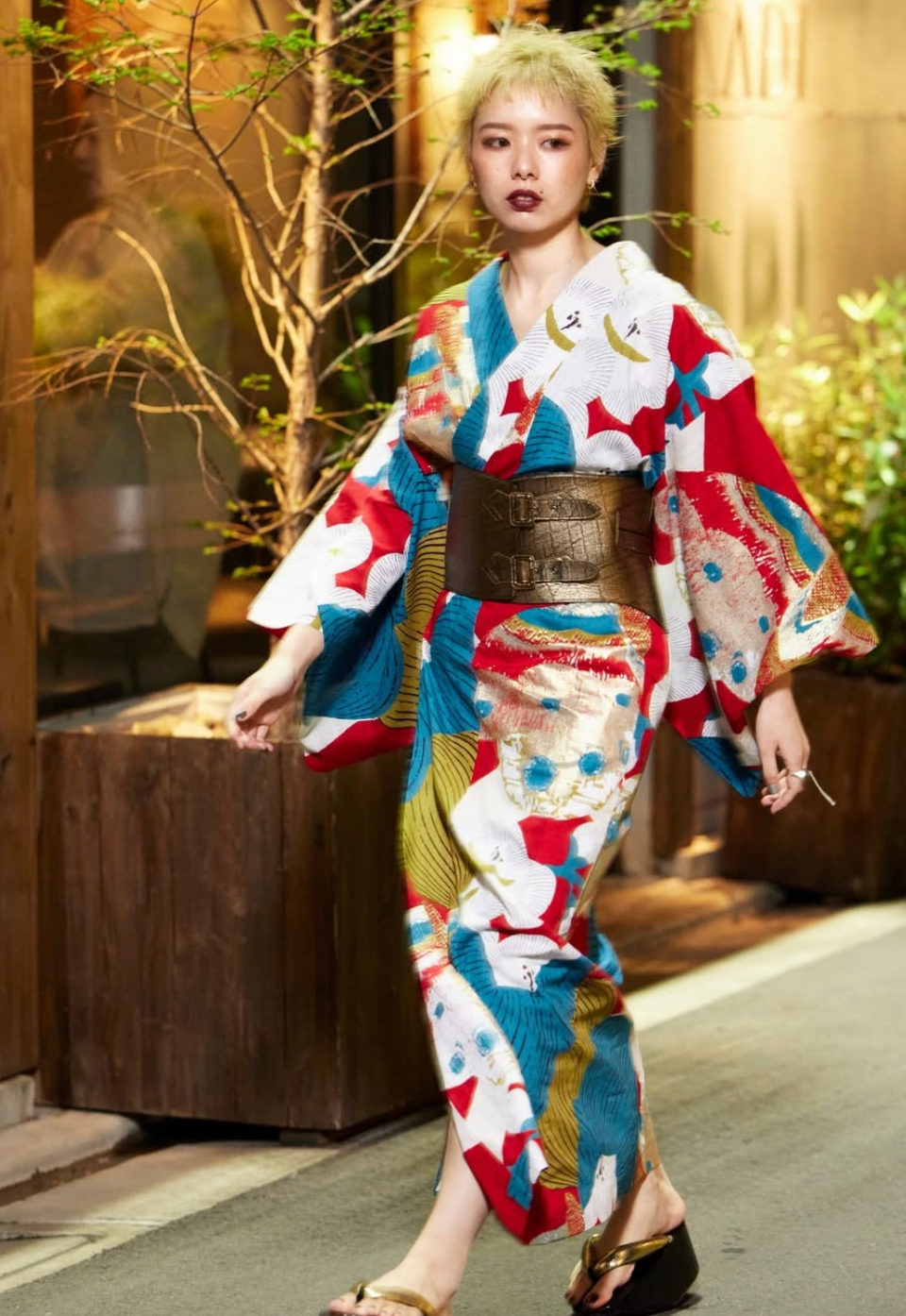 象 ゴールド：帯ベルト｜レザー