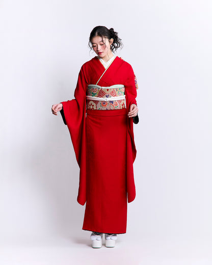 振袖購入｜色無地振袖 【線牡丹】