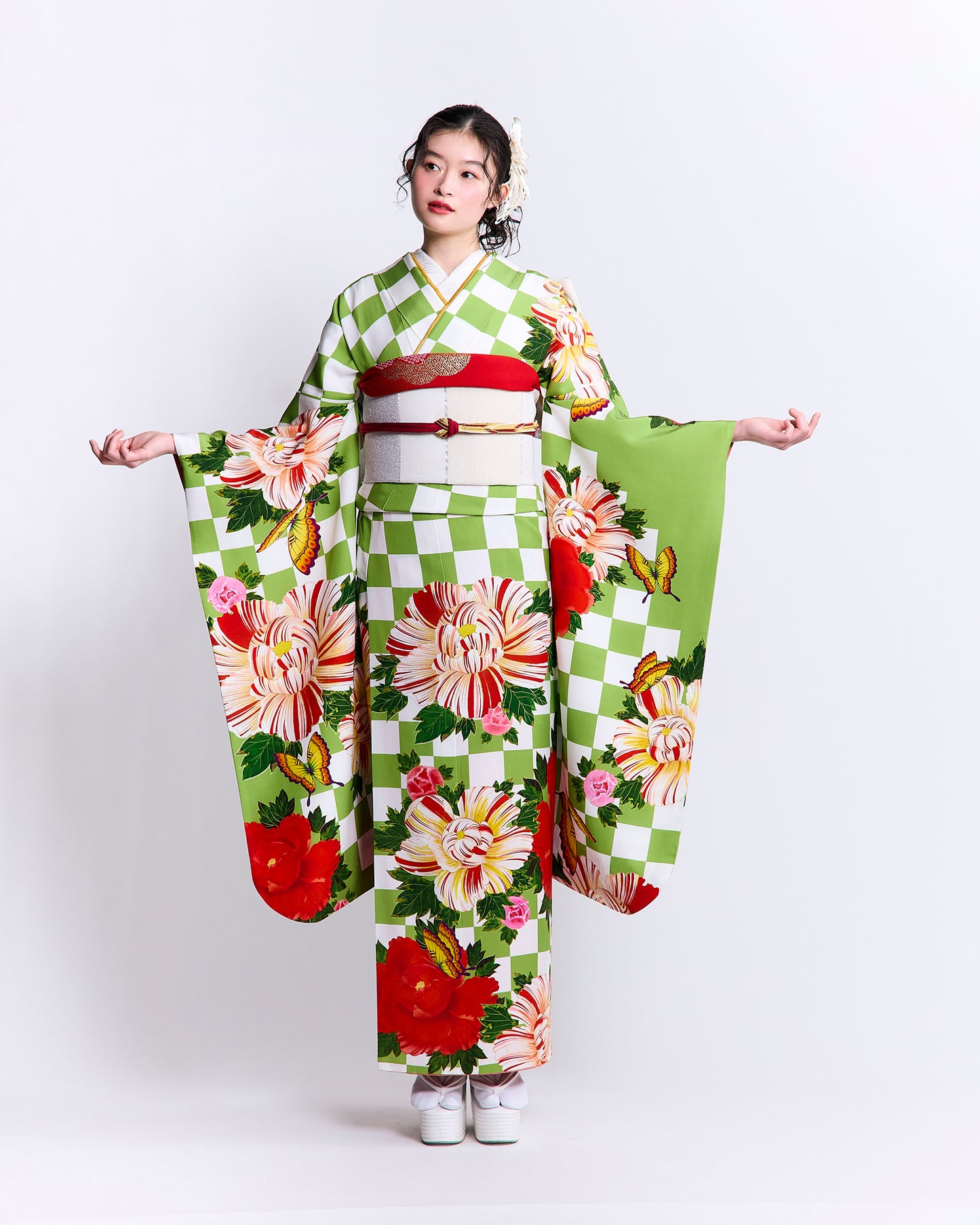 成人式振袖レンタル｜市松牡丹