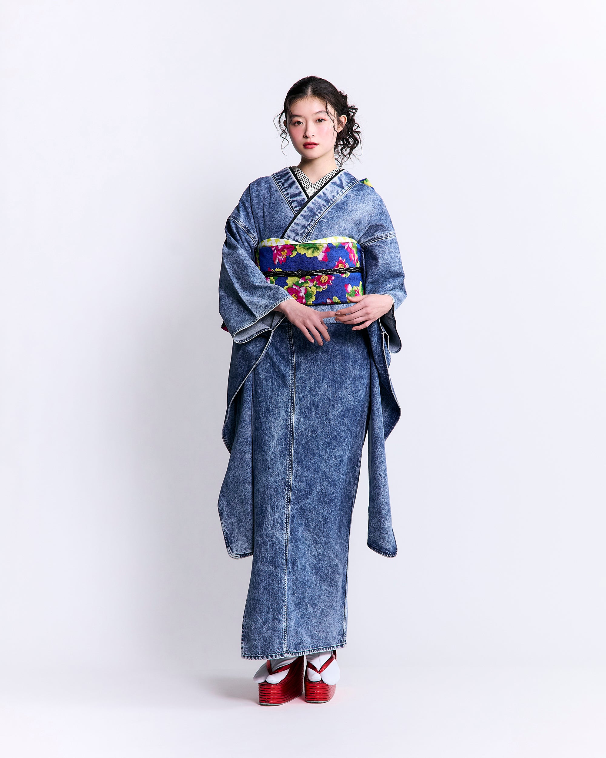 [Immediate delivery available] Denim Furisode "Chemical"