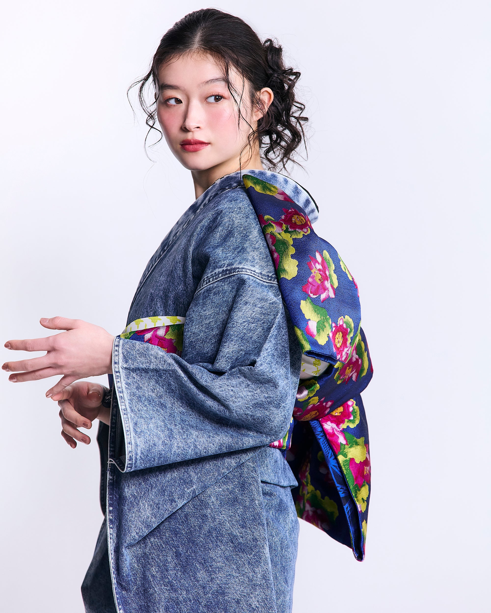 [Immediate delivery available] Denim Furisode "Chemical"
