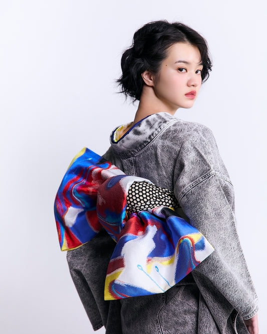 袋帯 DOKKA vivid × KAPUKI 【五色五光 蝶】