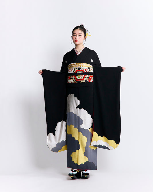 成人式振袖レンタル｜黒紋付雲取
