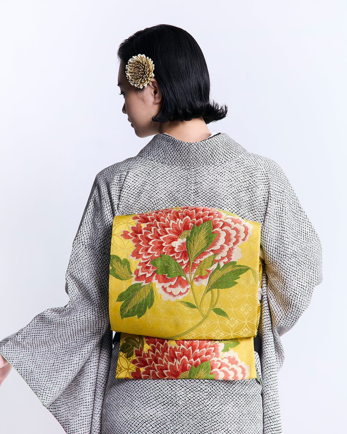 すり疋田 墨黒｜手染め友禅 (コピー)