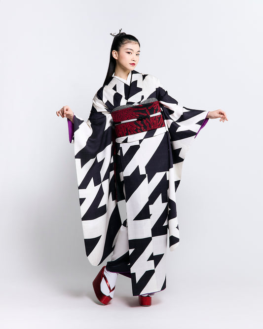 成人式振袖レンタル｜西岡千鳥 白