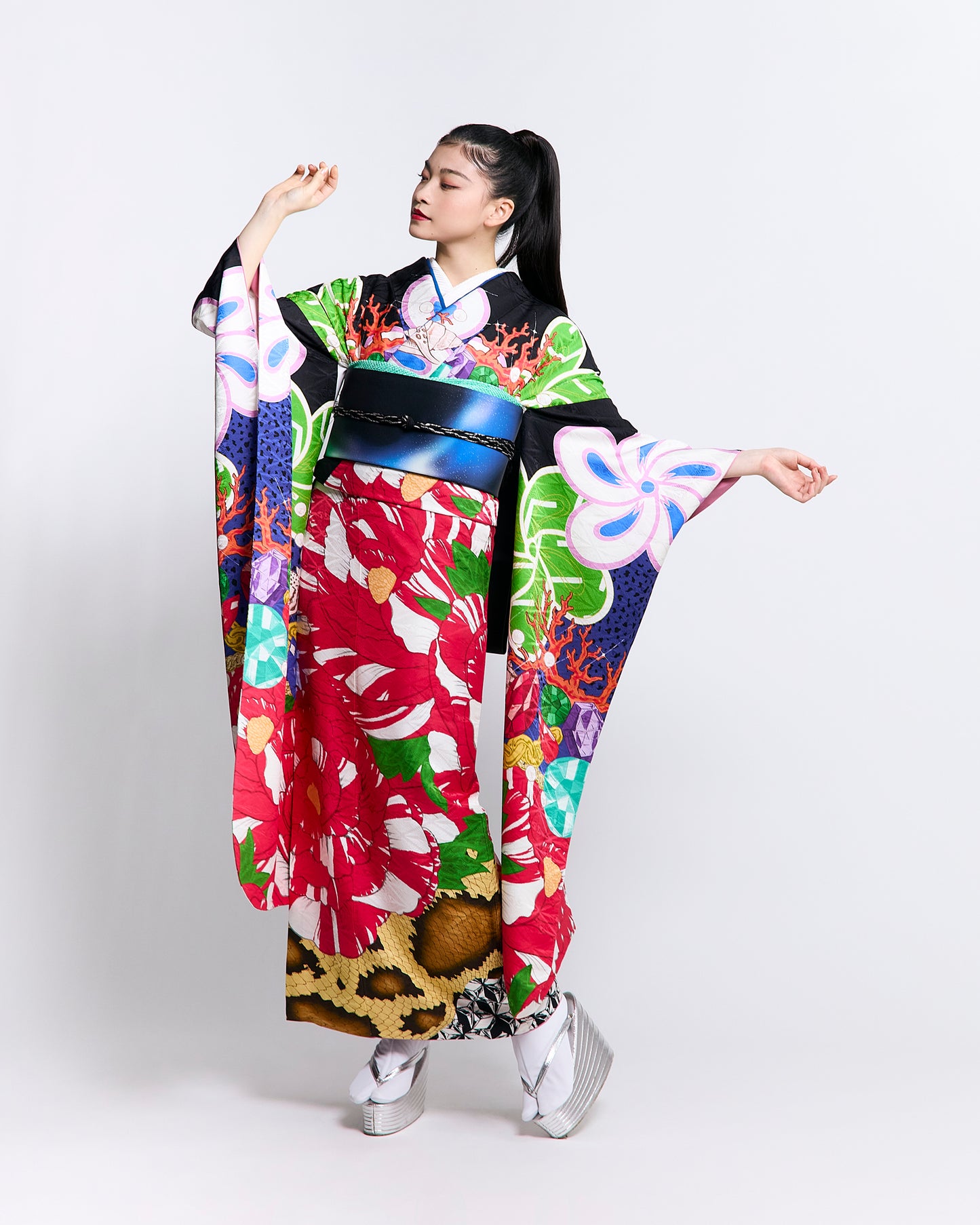 成人式振袖レンタル｜夢幻牡丹図