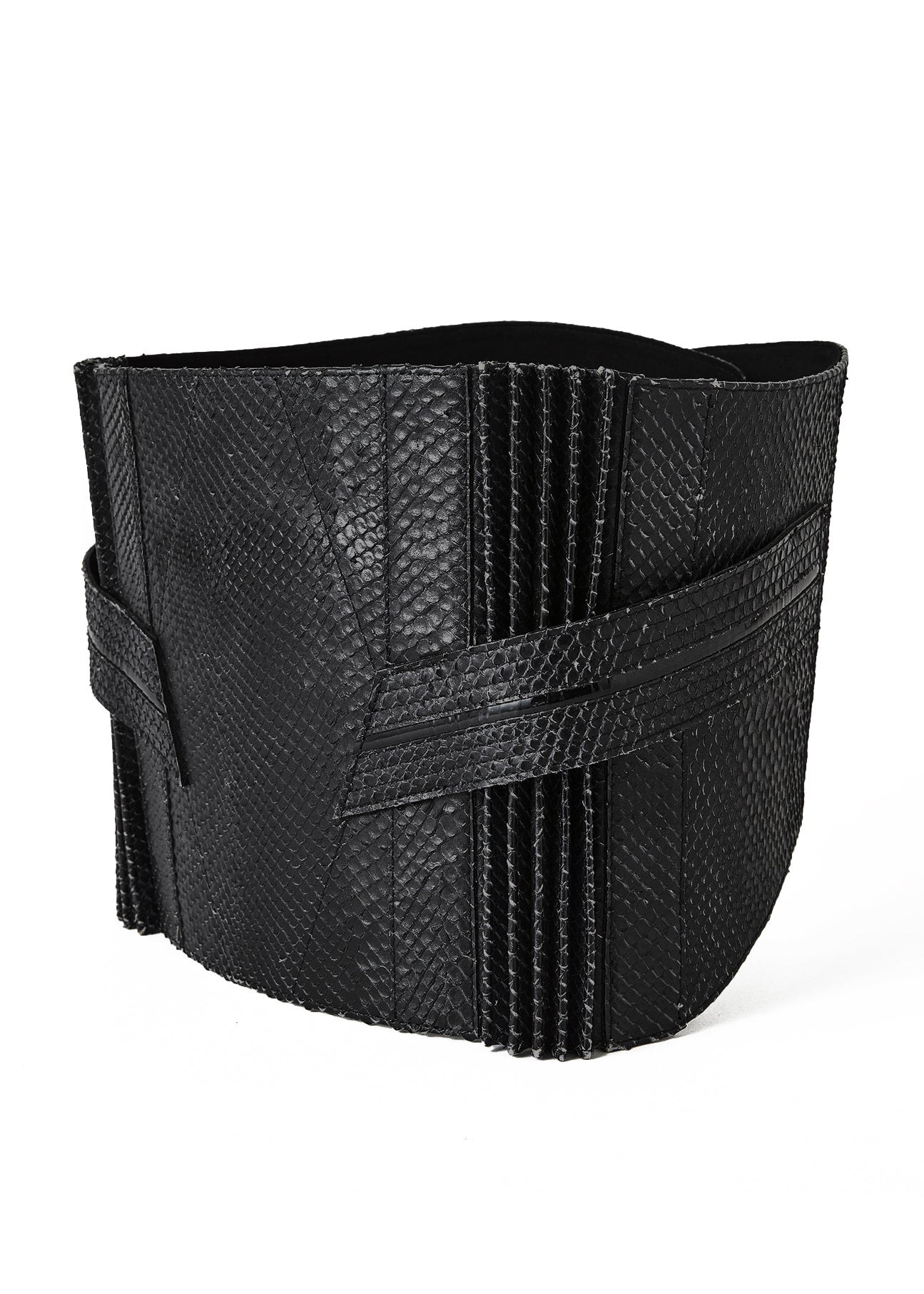 蛇 黒：帯ベルト｜レザー