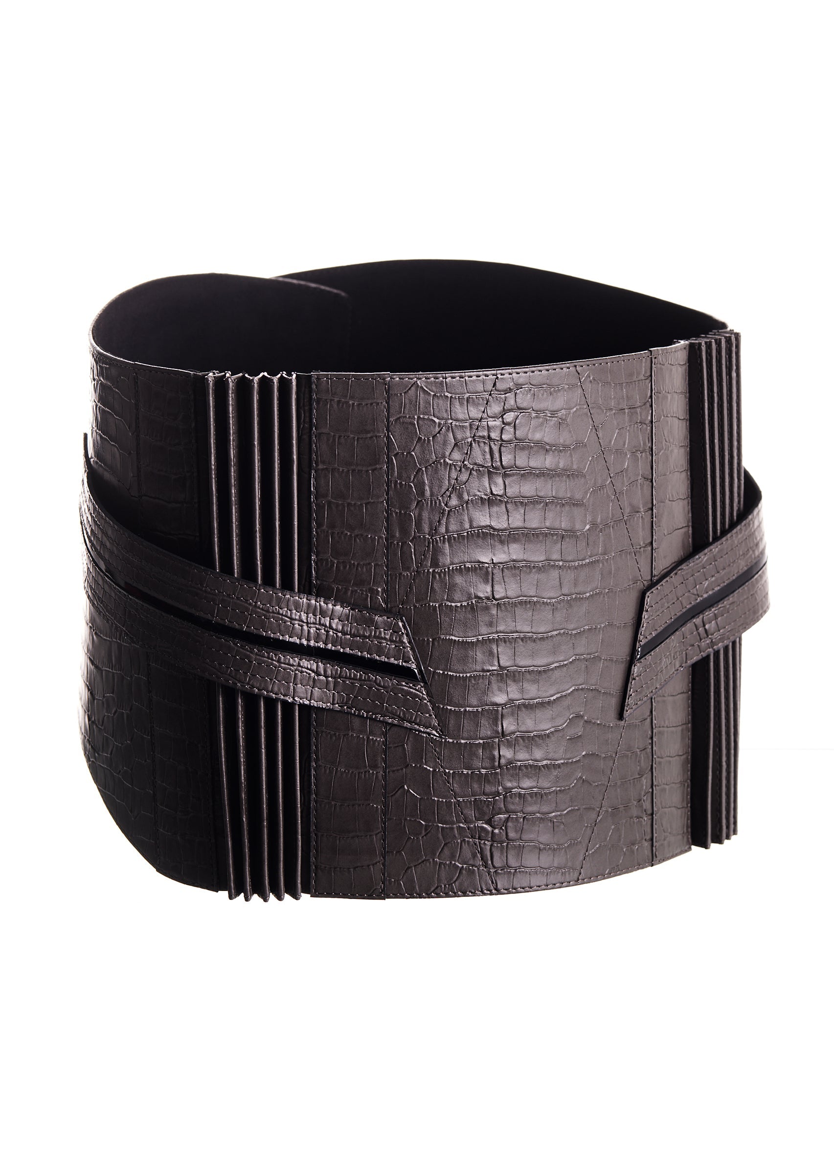 クロコ マットグレー：帯ベルト｜レザー *完売次第販売終了