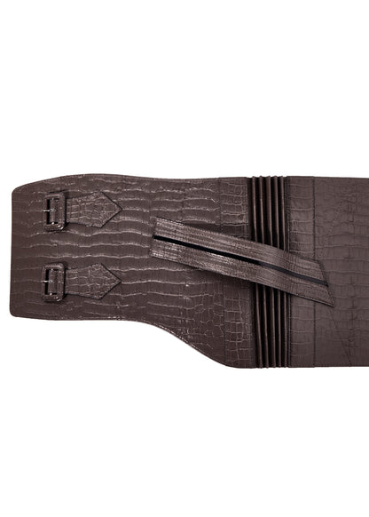 クロコ マットグレー：帯ベルト｜レザー *完売次第販売終了