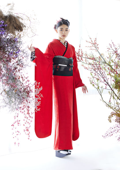 線牡丹 × 黒丹かつら：2027年成人式振袖レンタル