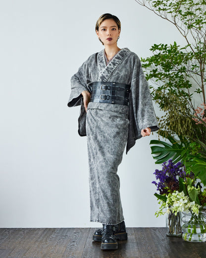 エイジングレザー ブラック：帯ベルト｜レザー