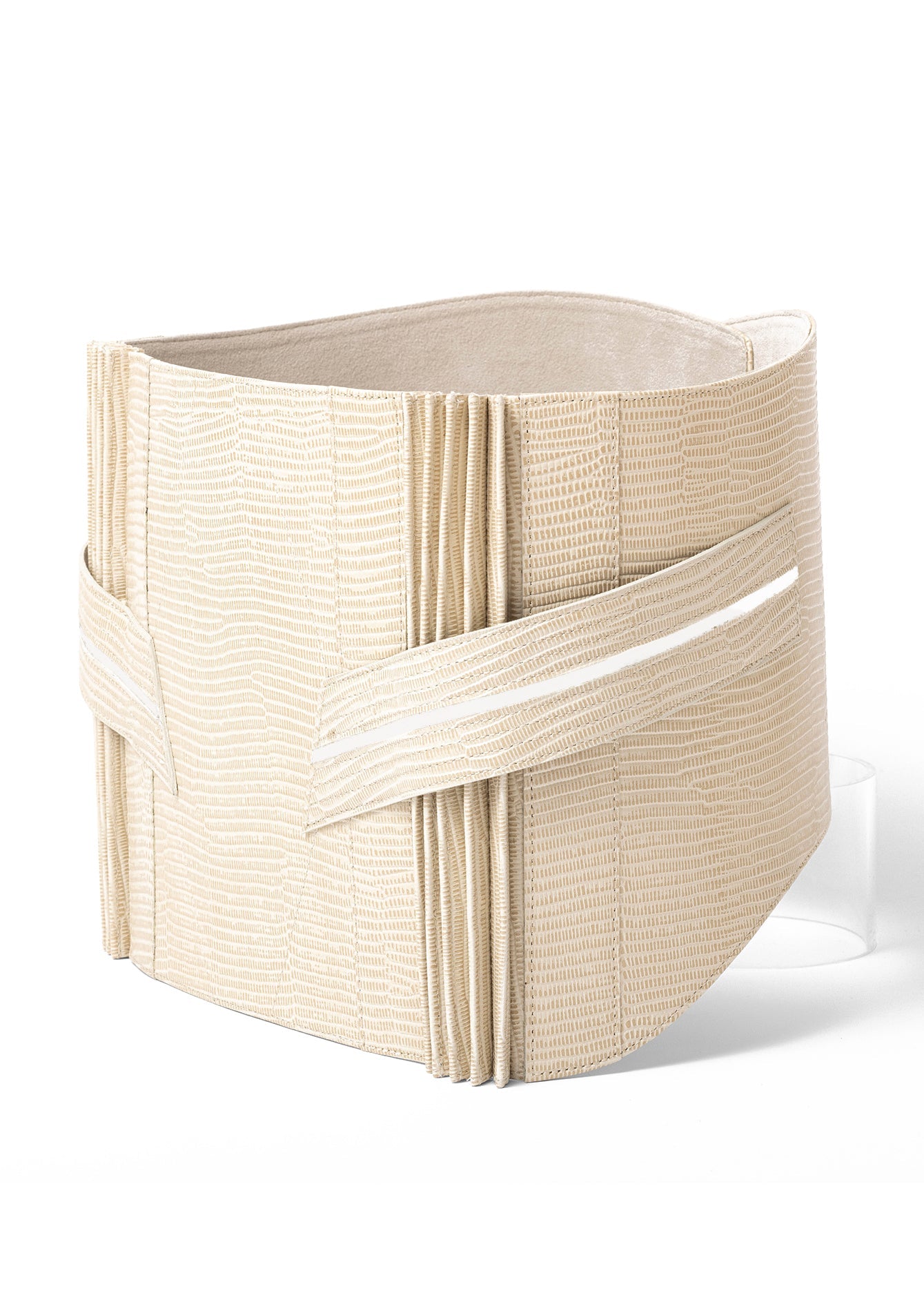 リザード 白：帯ベルト｜レザー