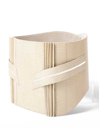 リザード 白：帯ベルト｜レザー