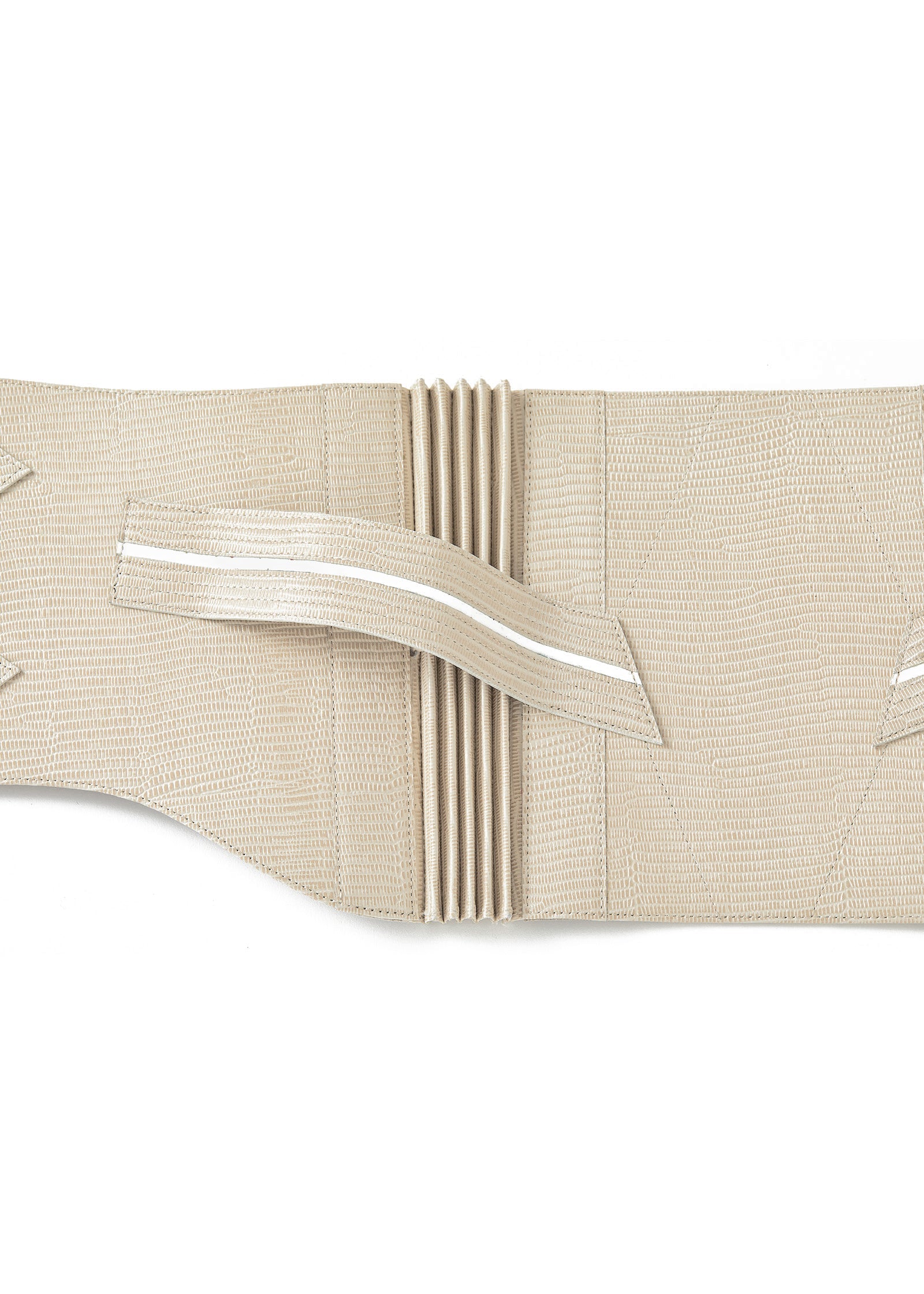 リザード 白：帯ベルト｜レザー