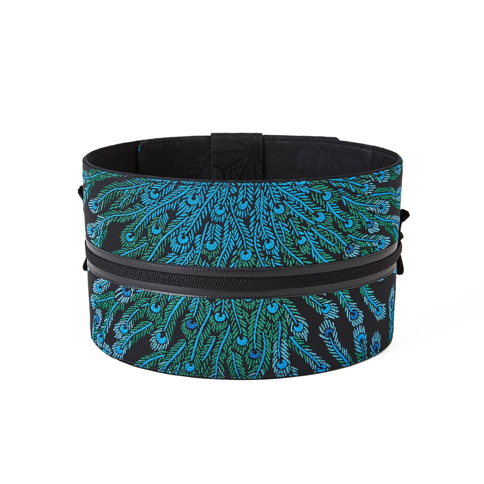 青孔雀：帯ベルト｜西陣織 ｜正絹