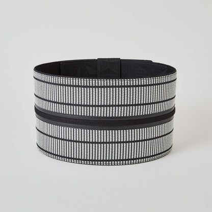 銀畳格子：帯ベルト｜博多織 ｜正絹