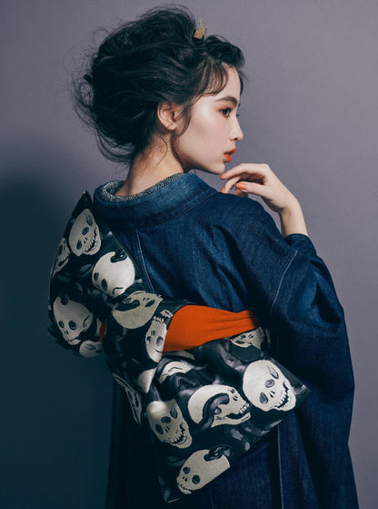 成人式振袖レンタル｜デニム1yr×蛇と髑髏