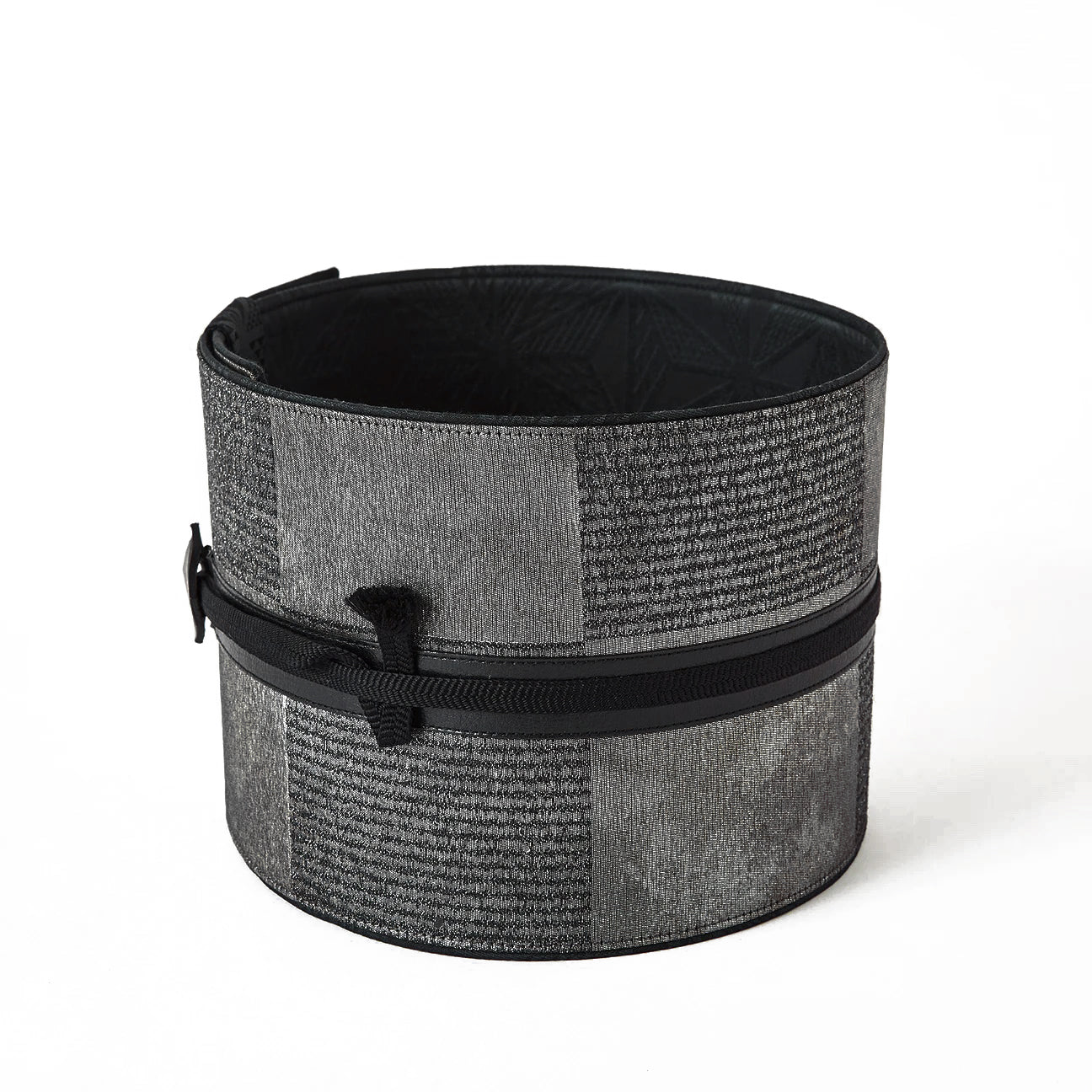 銀箔市松：帯ベルト｜ 西陣織 ｜正絹