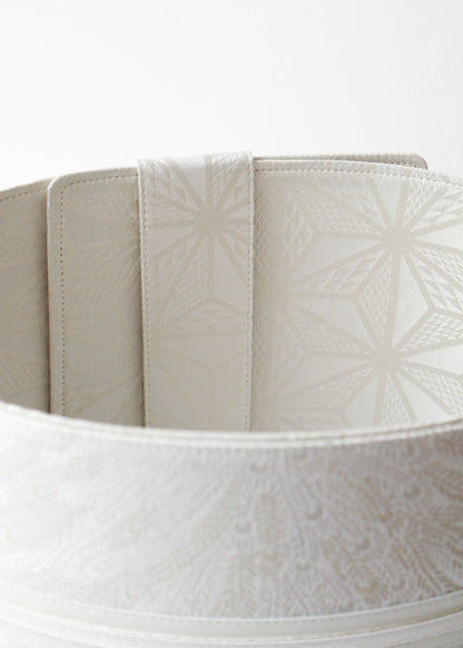 孔雀の羽根 白金：帯ベルト｜正絹